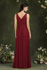 Sleeveless Bridesmaid Dress Long With Slit Online-27dress